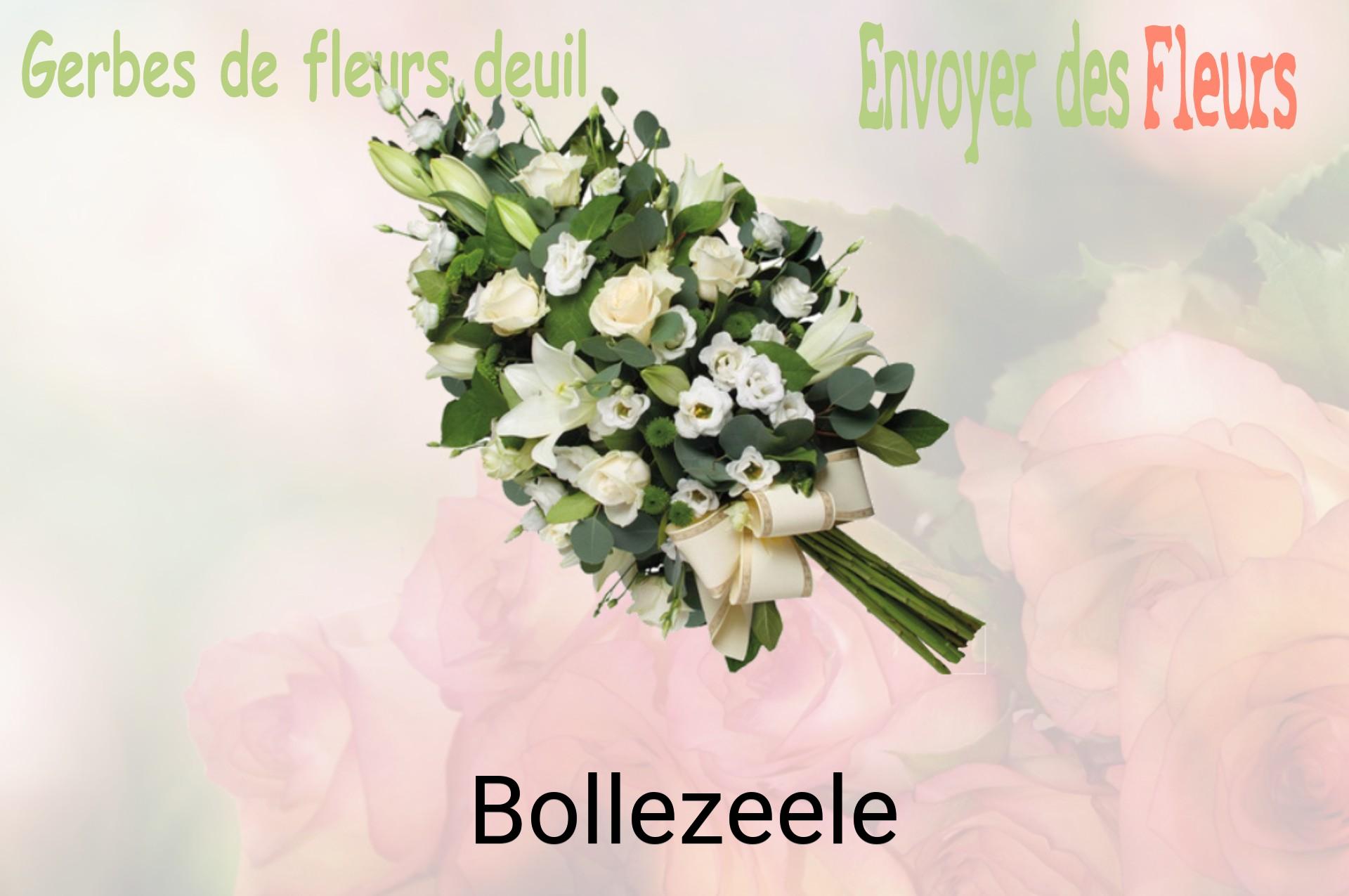 Gerbe de fleurs de deuil livrée à Bollezeele